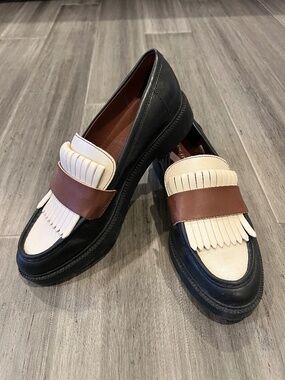 Marc Fisher Calixy Fringe Slip-On Loafers Shoes 8.5